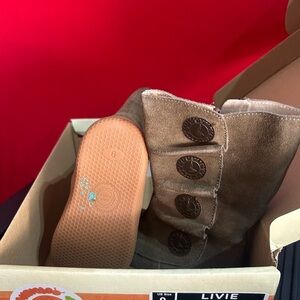 Livie & Luca Taupe Suede Leather Boots